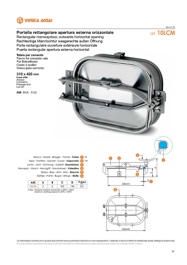 Porte inox