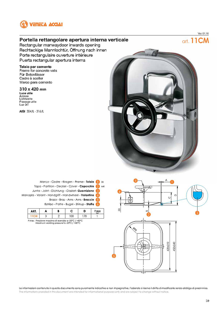 Porte inox