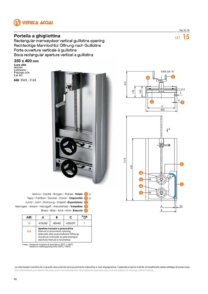 Porte inox