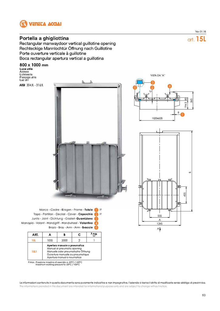 Porte inox