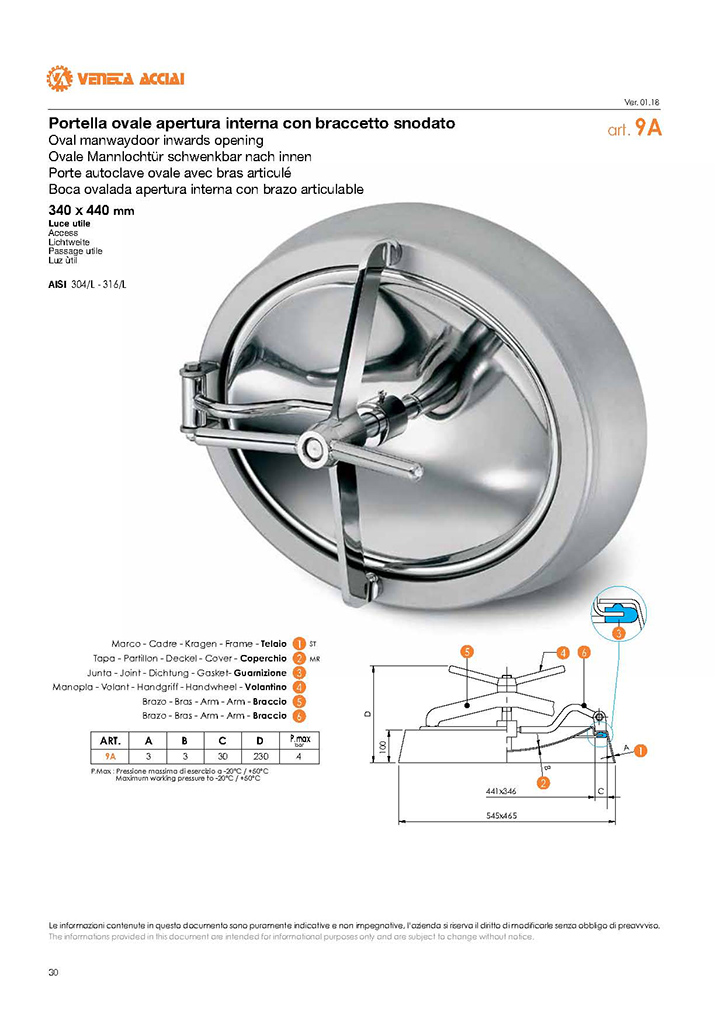 Porte autoclave ovale